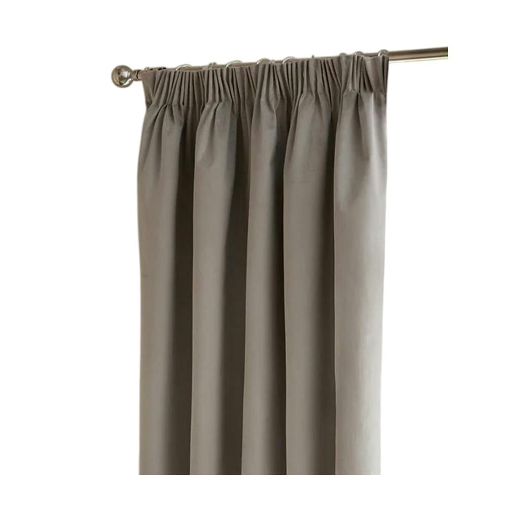Furn Silver Ultimate Velvet Eyelet Curtains - 117Cm X 183Cm - 100% Polyester
