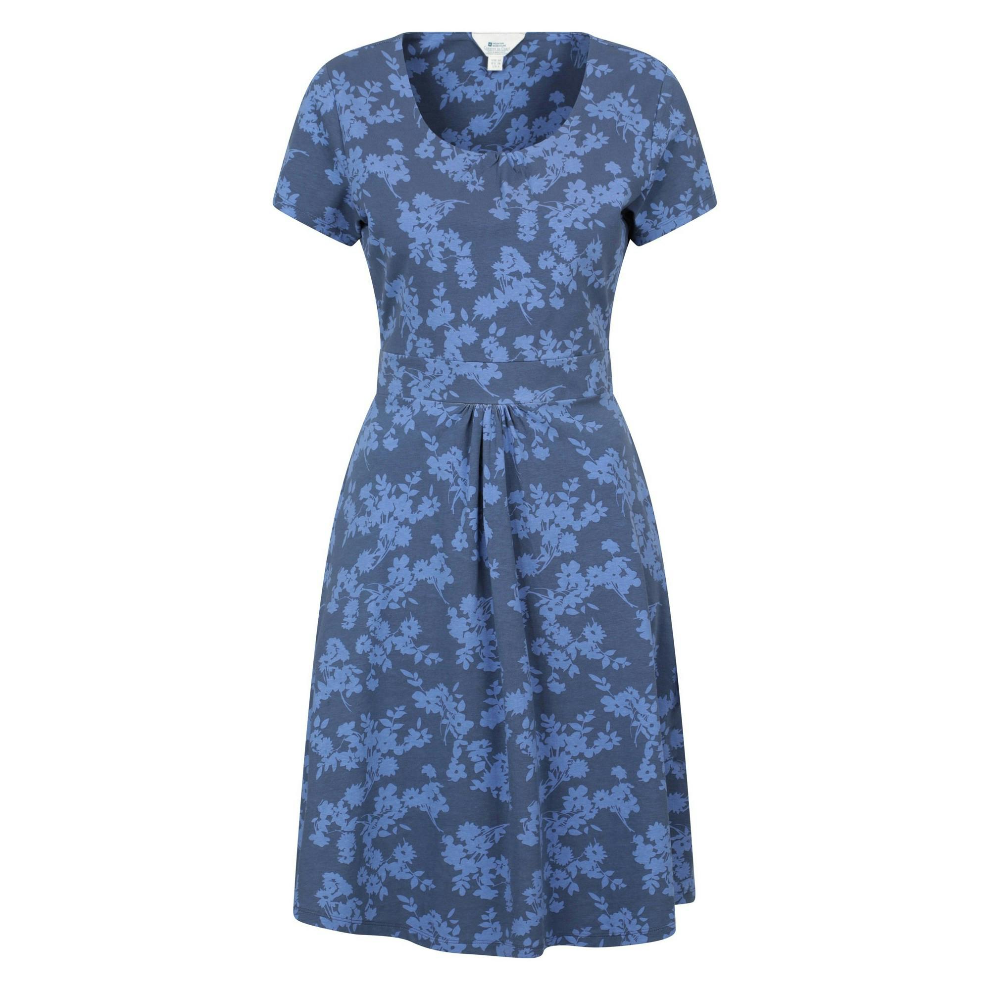Mountain Warehouse Women's Blue Orchid Flowers Uv Protection Dress - 8 Uk - 95% Cotton/5% Elastane