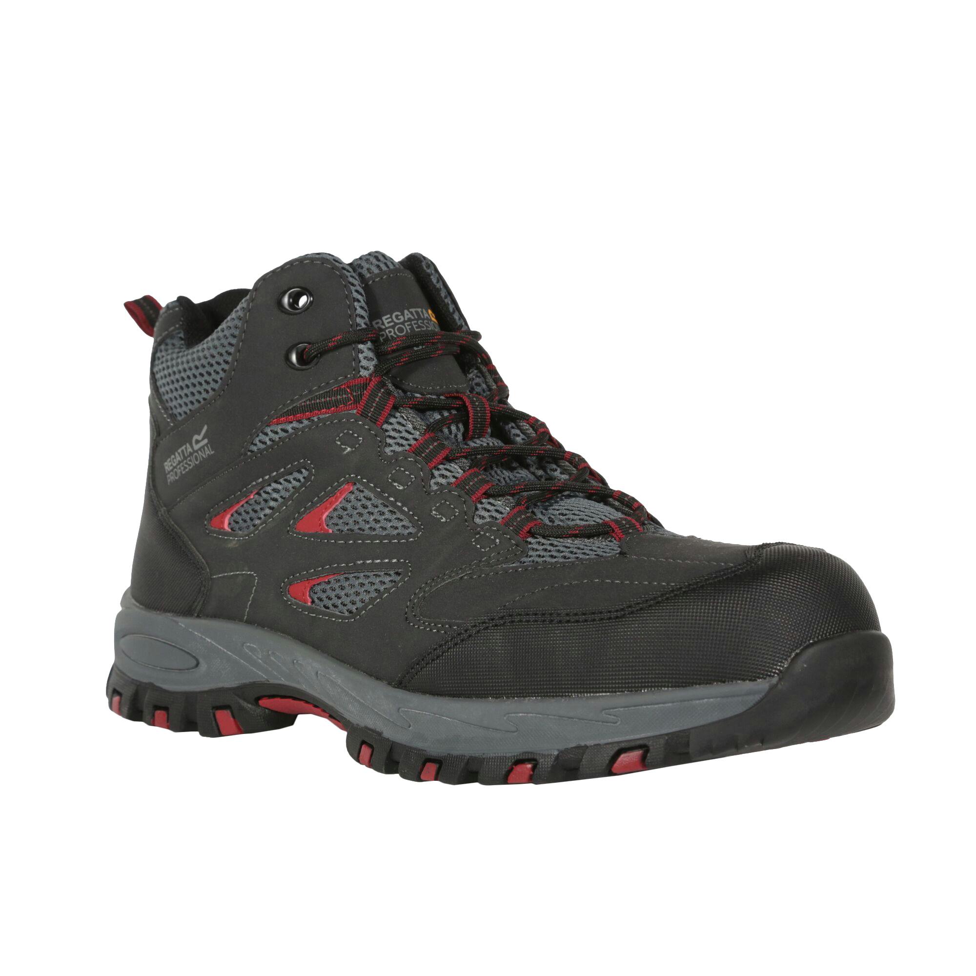 Regatta Men's Red Professional Safety Boots - Ash/Rio - 8 Uk - Ash/Rio - 55% Polyurathane/45% Polyester