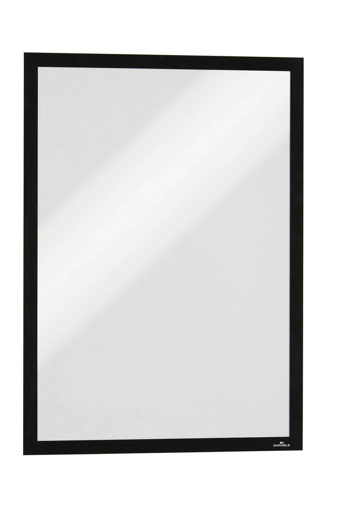 Durable Black Duraframe Magnetic Document Signage Frame For Metal | 5 Pack | A3