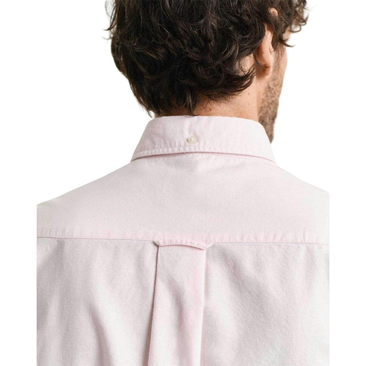 Gant Men's Pink Classic Oxford Short-Sleeved Shirt - S - 100% Cotton
