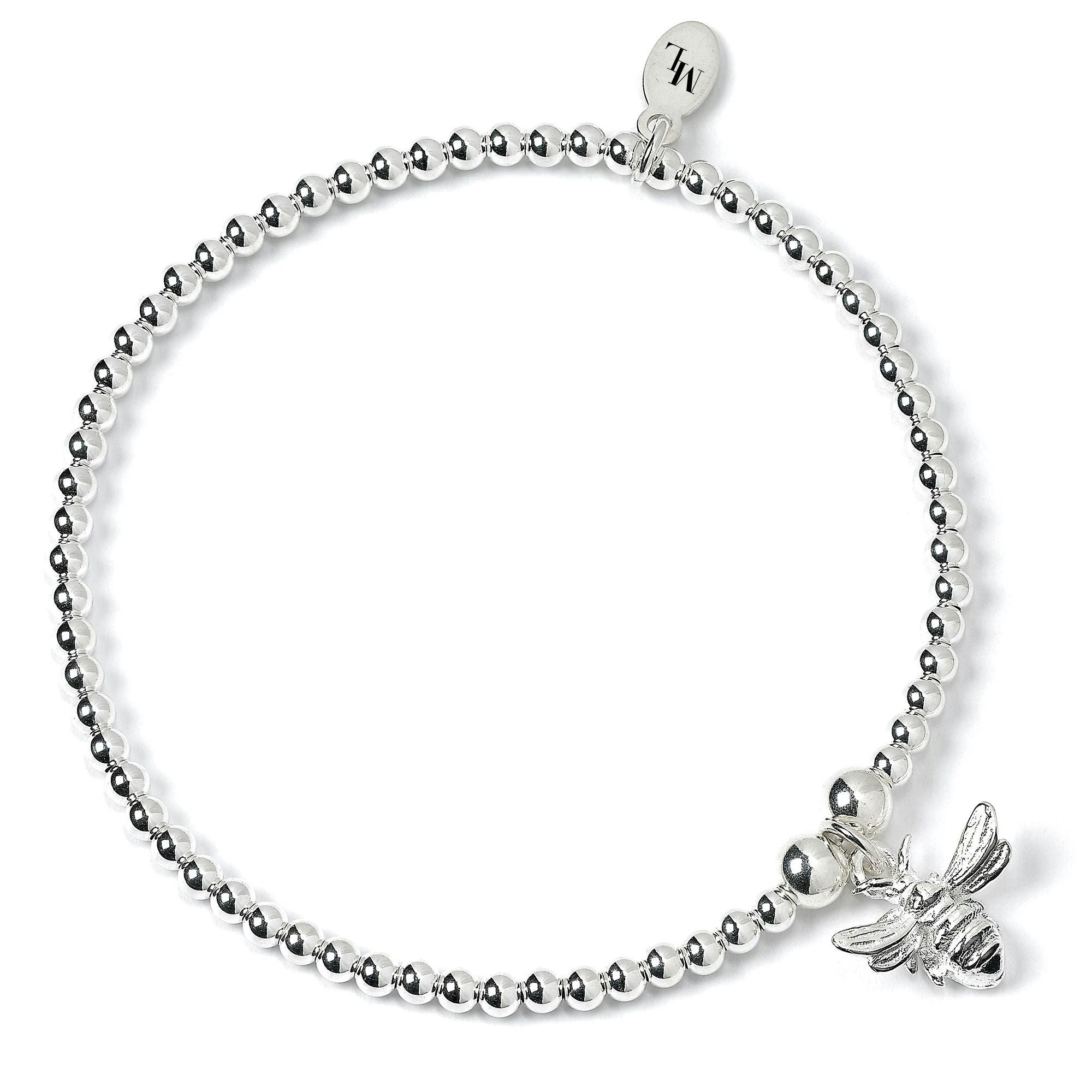 Mylee London Silver Bee On Ball Bead Bracelet - Yes - Child