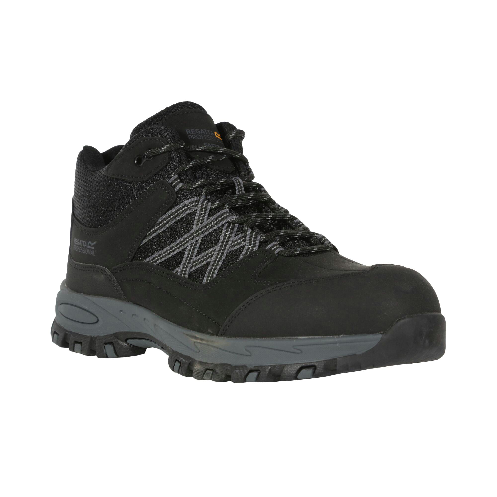 Regatta Men's Black Professional Safety Shoes - /Granite - 9 Uk - /Granite - 53% Polyurathane/47% Polyester