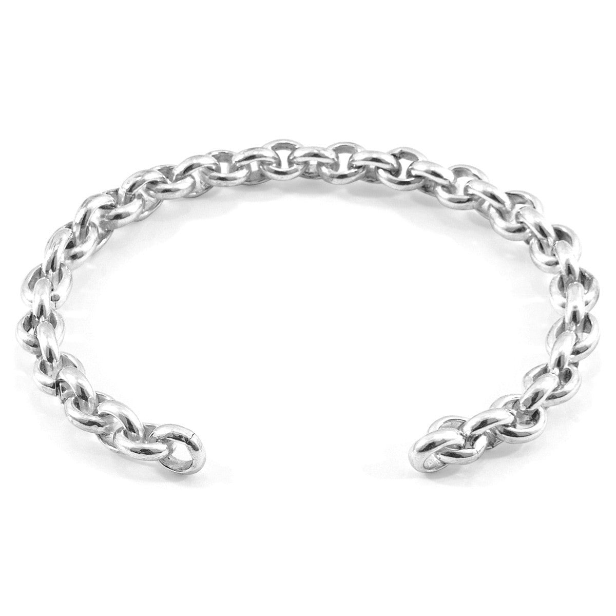 Anchor & Crew Silver Spinnaker Sail Chain Bangle - M - 21Cm (Most Popular)