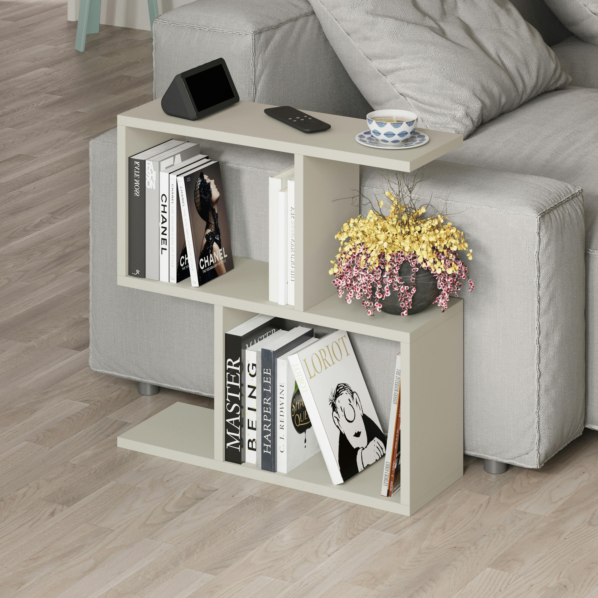 Rackhams Homemania Modern Side End Coffee Table Side End Multipurpose H 60Cm 5 Tier - Sandstone