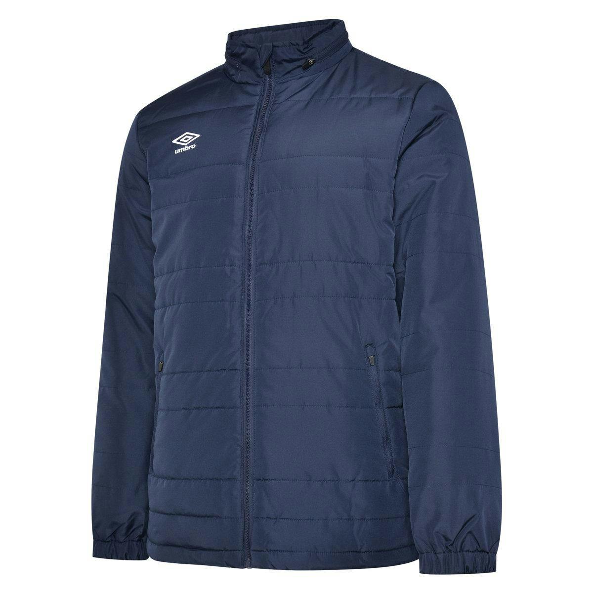 Umbro Men's Dark Club Essential Bench Jacket - Navy - Xl - Navy - 100% Polyester