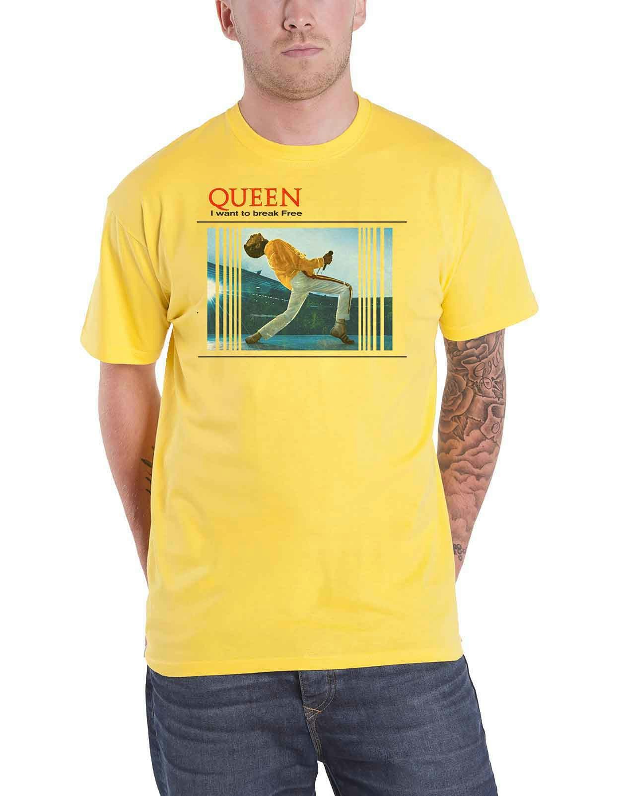 Paradiso Clothing Men's Yellow Queen I Want To Break Free T Shirt - Xl
