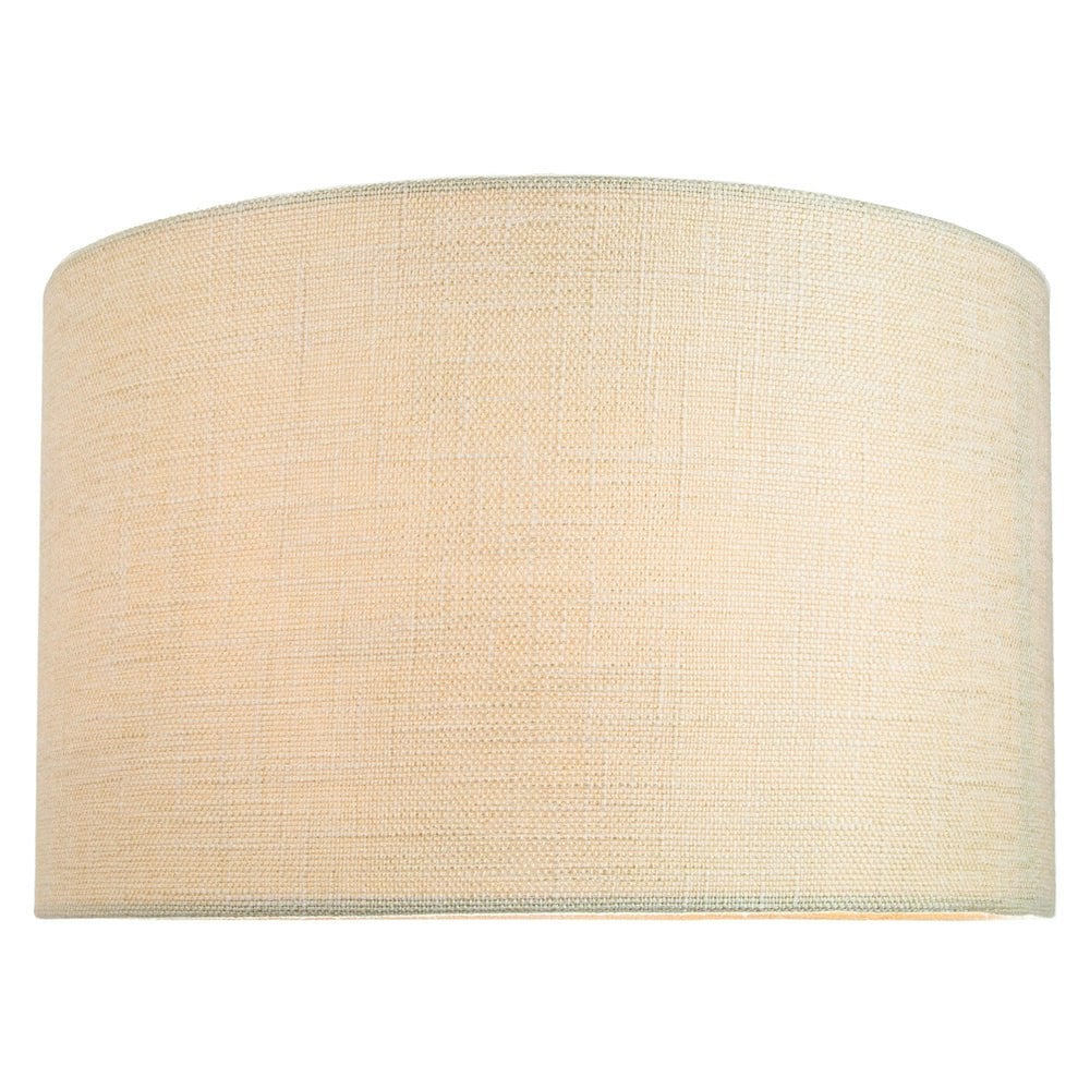 Rackhams Cream Contemporary And Sleek 14 Inch Linen Fabric Drum Lamp Shade 60W Maximum