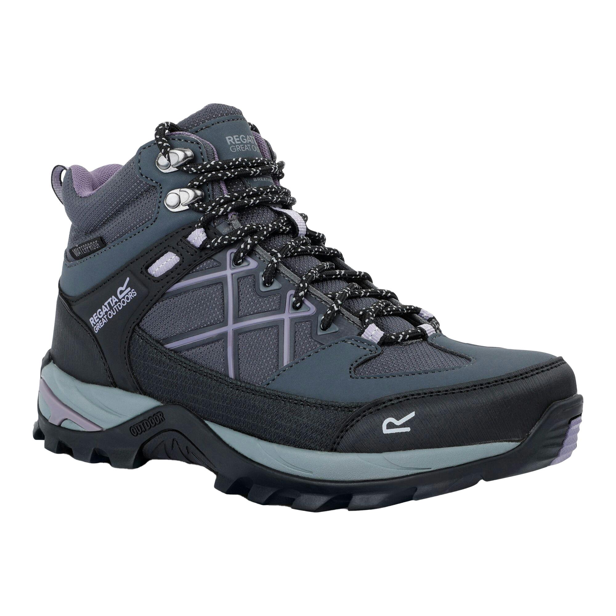 Regatta Women's Grey/Purple Samaris Iii Walking Boots - Seal Sage - 3 Uk - Seal Sage - 100% Mixed