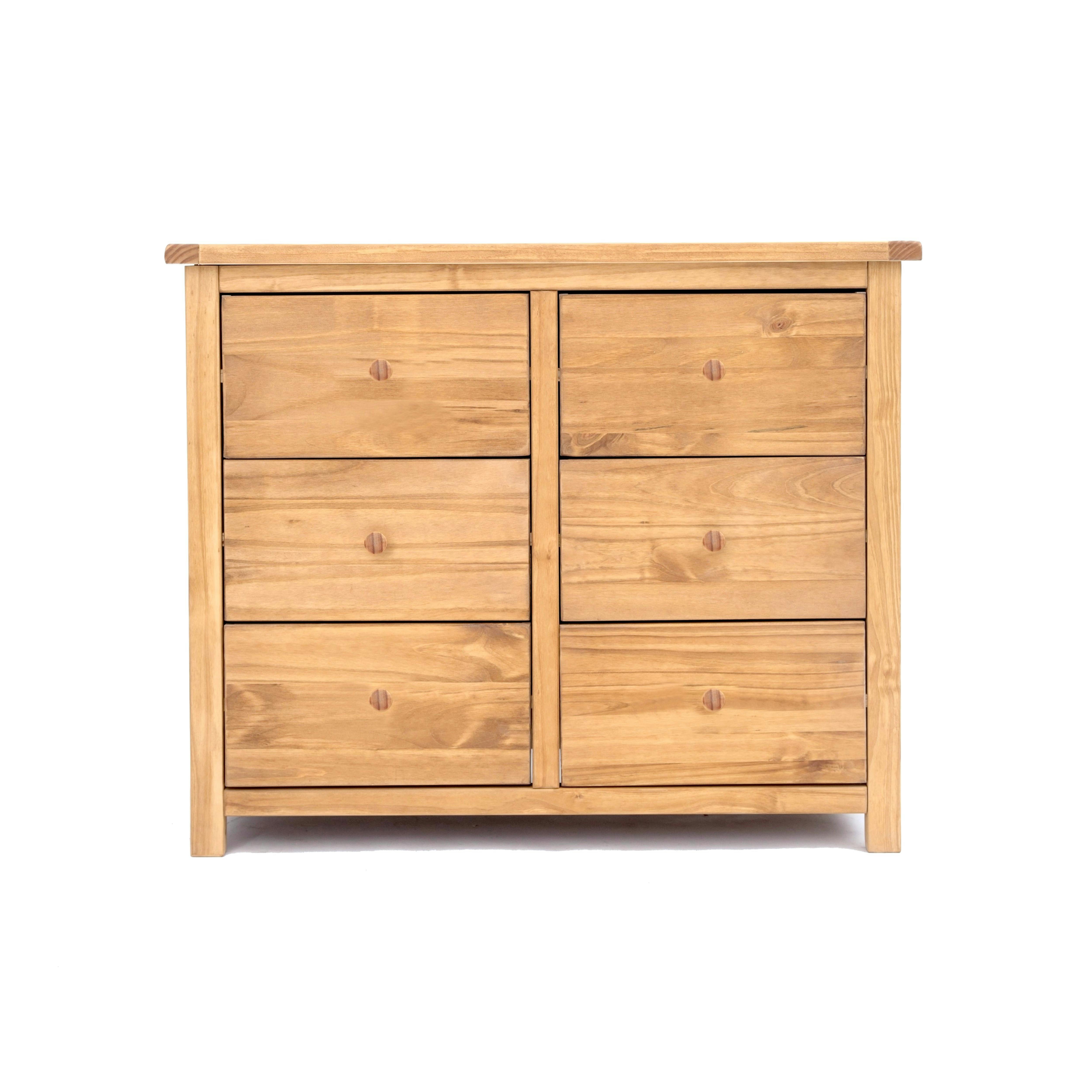 Cabinet Bits Lugo 3 Over 3 Drawer Chest - Brown / Wood - Image 4