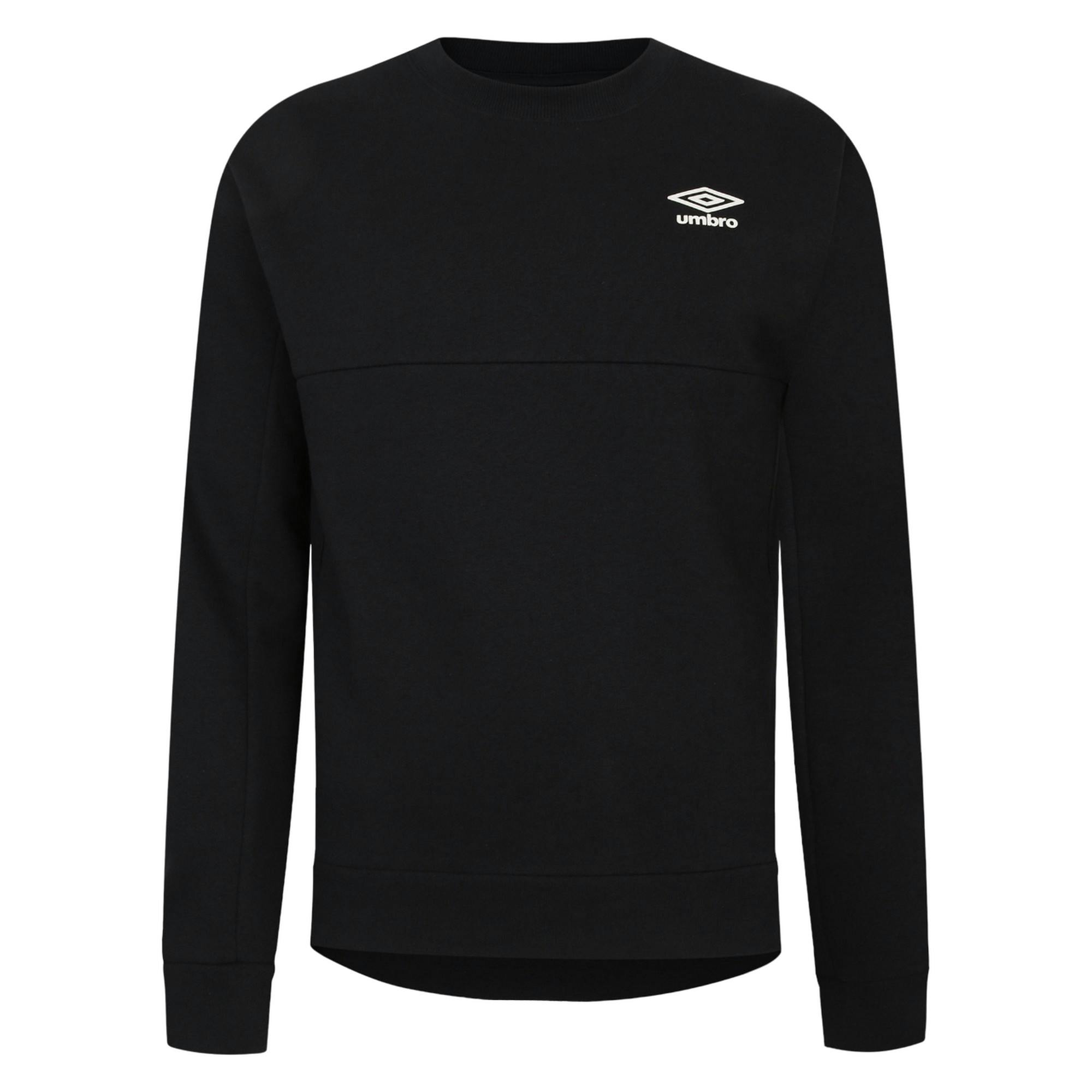 Umbro Men's Black Pro Fleece Crew Neck Sweatshirt - 3XL - 75% Polyester/25% Cotton