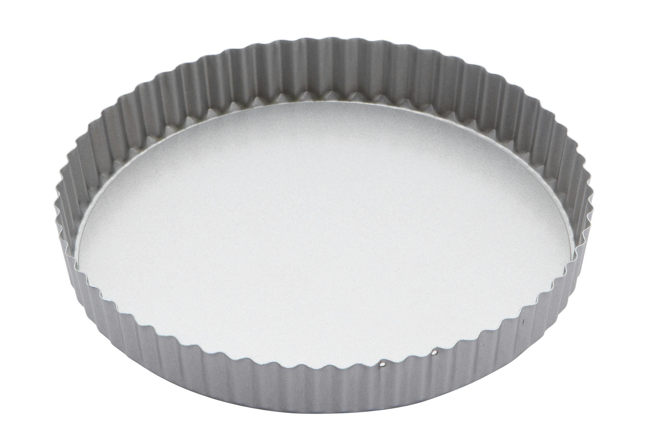 Rackhams Grey Non-Stick Loose Base 24.5Cm Flan / Quiche Tin - Steel - Baking Tin
