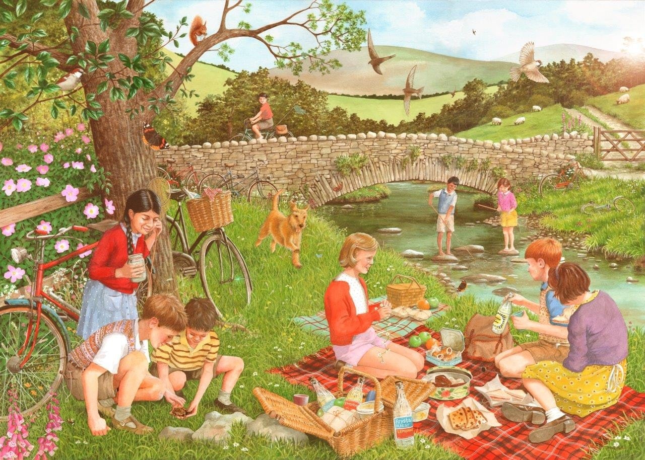 The House of Puzzles Lashings of Lemonade 500 Piece Big Jigsaw Puzzle - Tracy Hall Artwork - Oversized Pieces - FSC Certified Board - Image 4