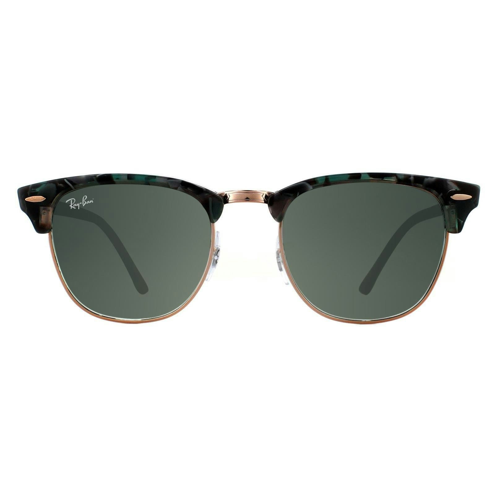 Ray-Ban Sunglasses Clubmaster 3016 125571 Spotted Grey Green Dark Grey Gradient - Image 7