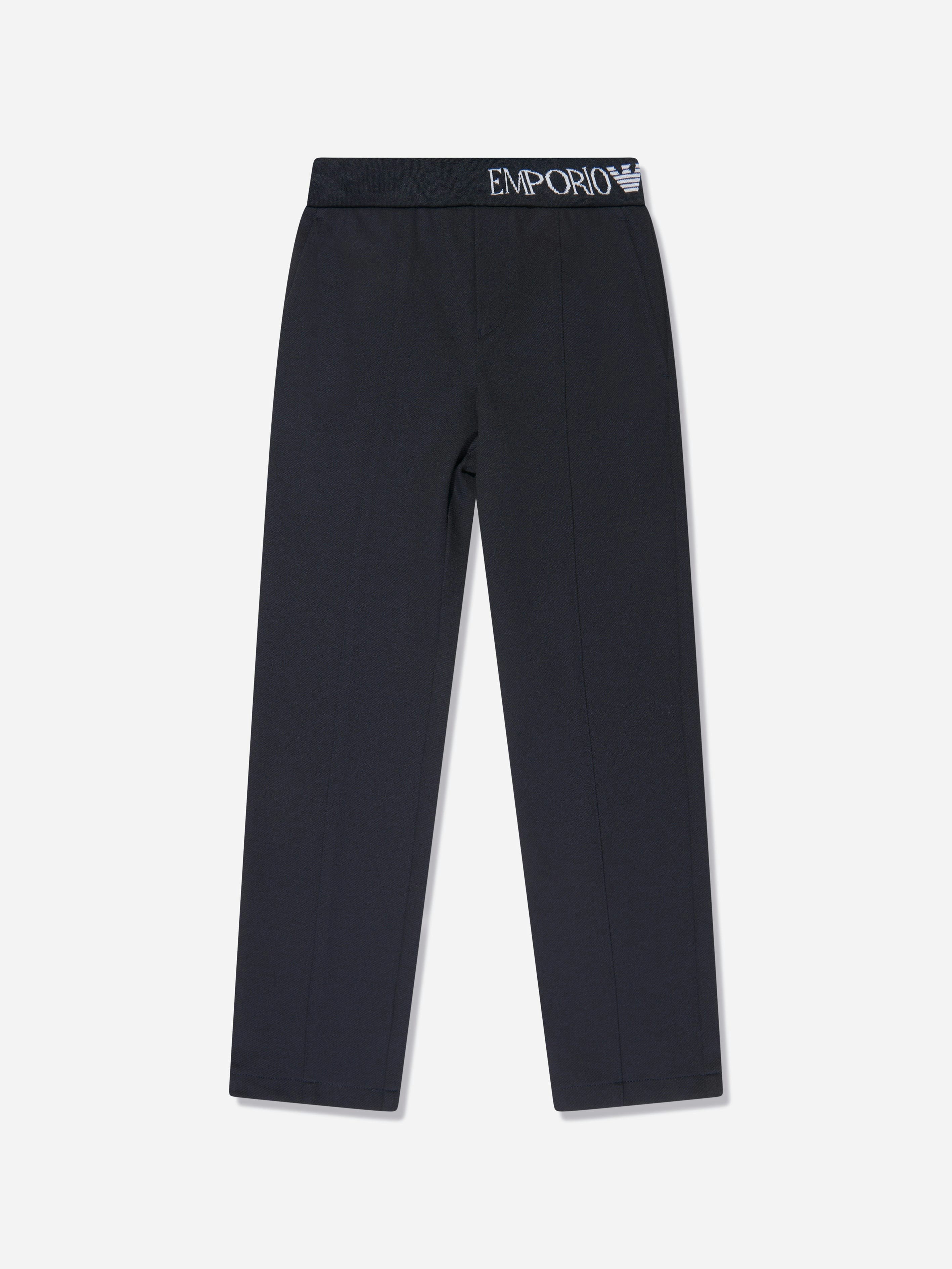 Emporio Armani Boys Logo Trousers In Navy - Navy - 8 Yrs