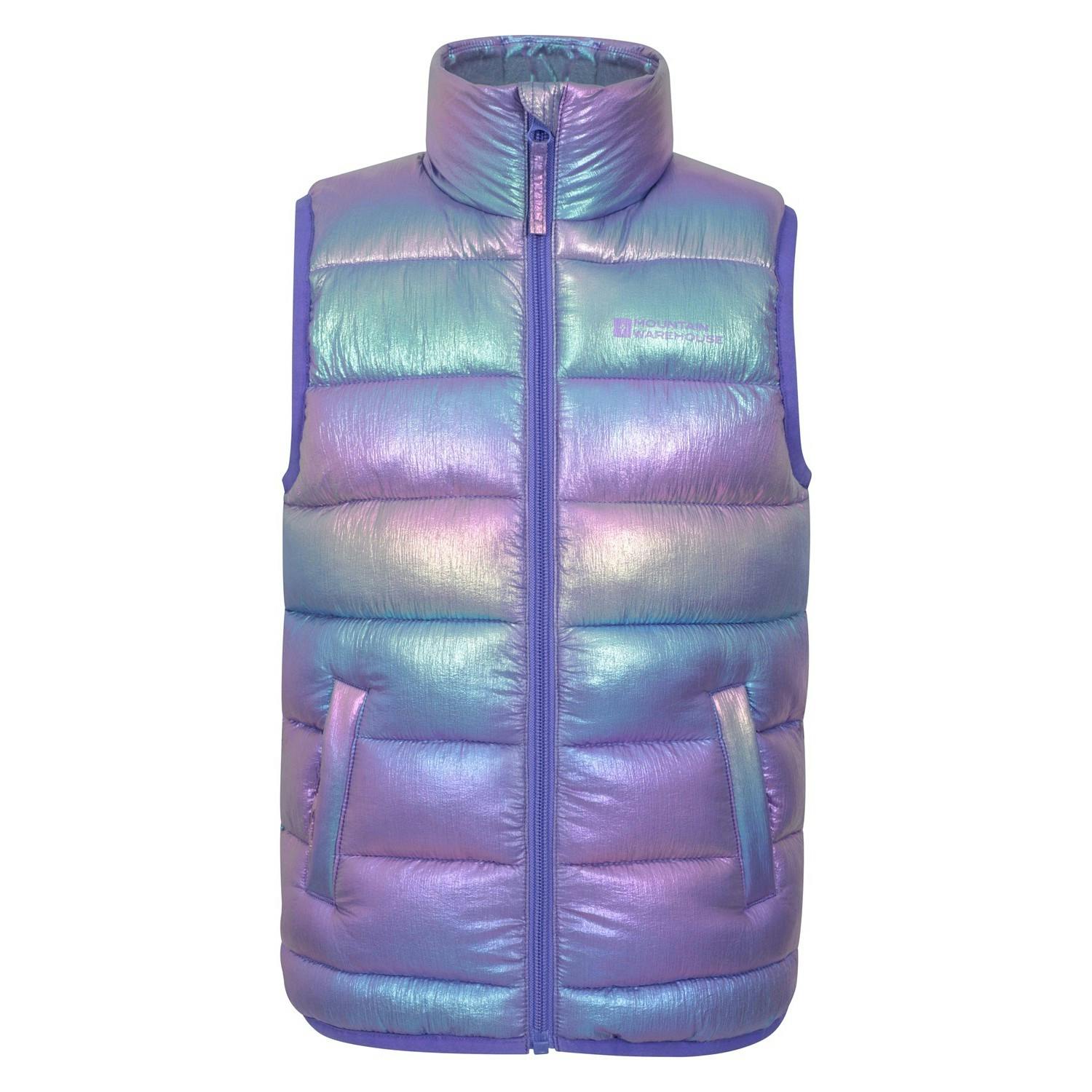 Mountain Warehouse Blue Childrens Rocko Plain Padded Gilet - 7-8 Years - 100% Polyester