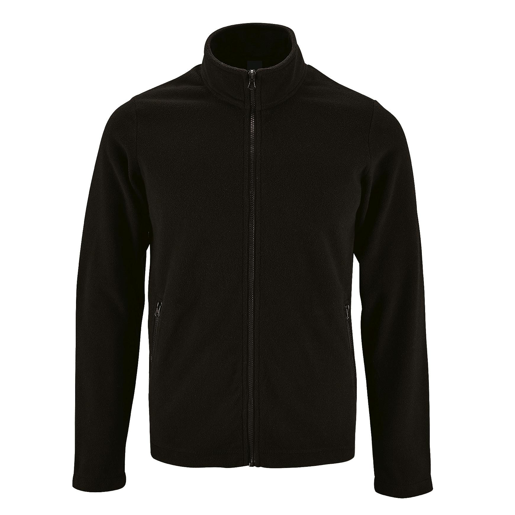 SOLS Mens Norman Fleece Jacket (Black) - Size 3XL - Image 2
