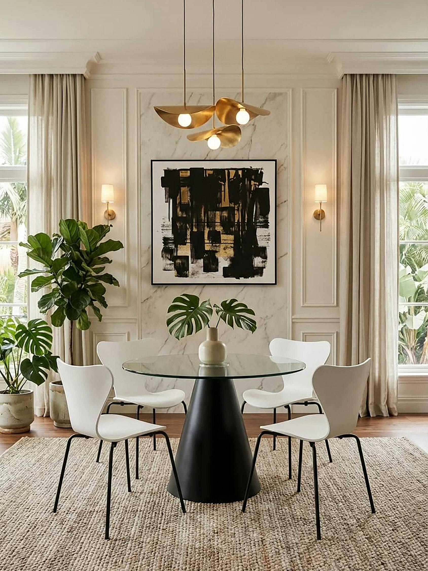 Orsina Laila White Seat And Black Legs Dining Chair - Black - Image 2