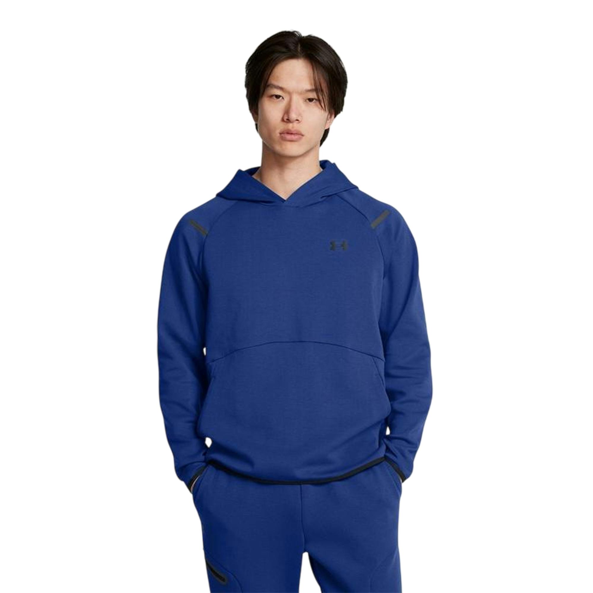 Under Armour Men's Blue Essential Fleece Raglan Hoodie - S - 100% Mixed