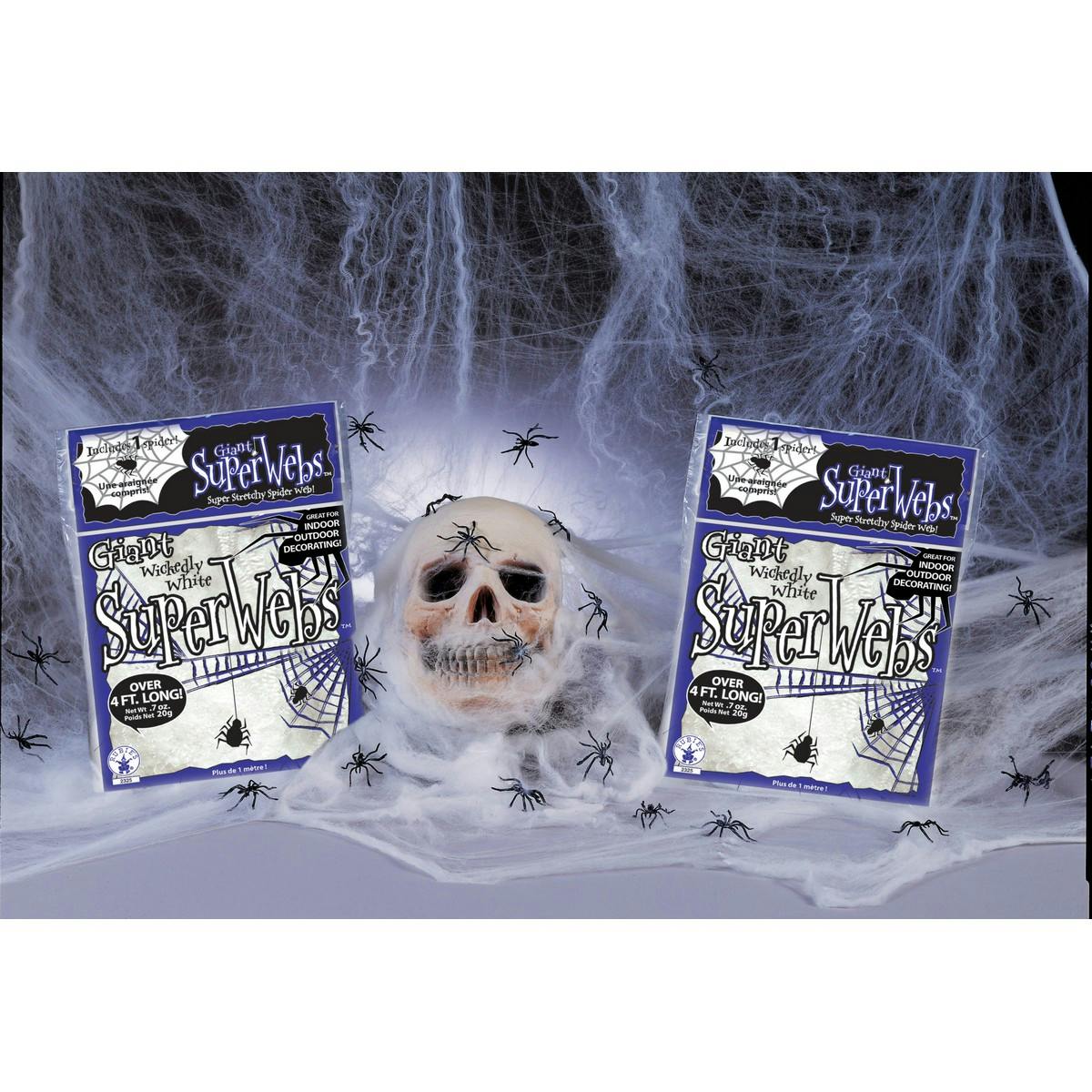 Bristol Novelty White Spider Web Halloween Decoration - One Size - 100% Mixed