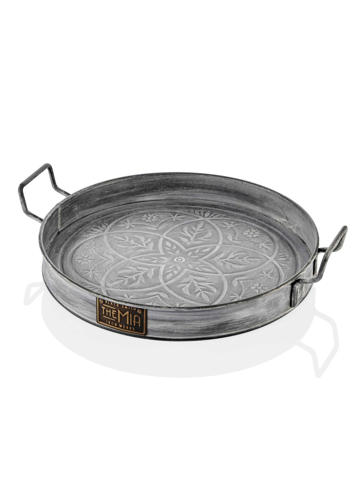 Rozi Stone Collection Round Serving Tray - 52 Cm (W) X 42 Cm (D) X 5 Cm (H)