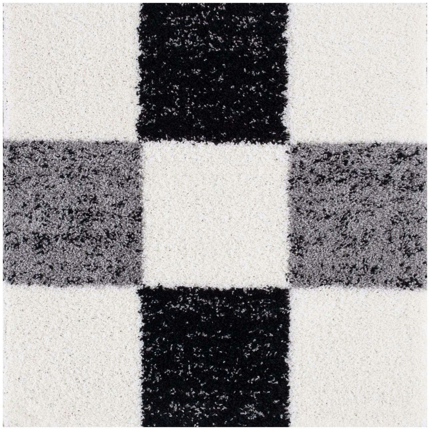 The Rugs Grey Myshaggy Geometric Rug - 120X120 Cm