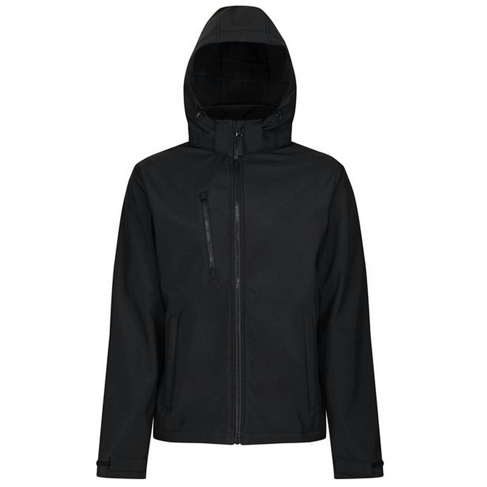 Regatta Men's Black Venturer Hooded Soft Shell Jacket - / - Xxl - / - 100% Polyester