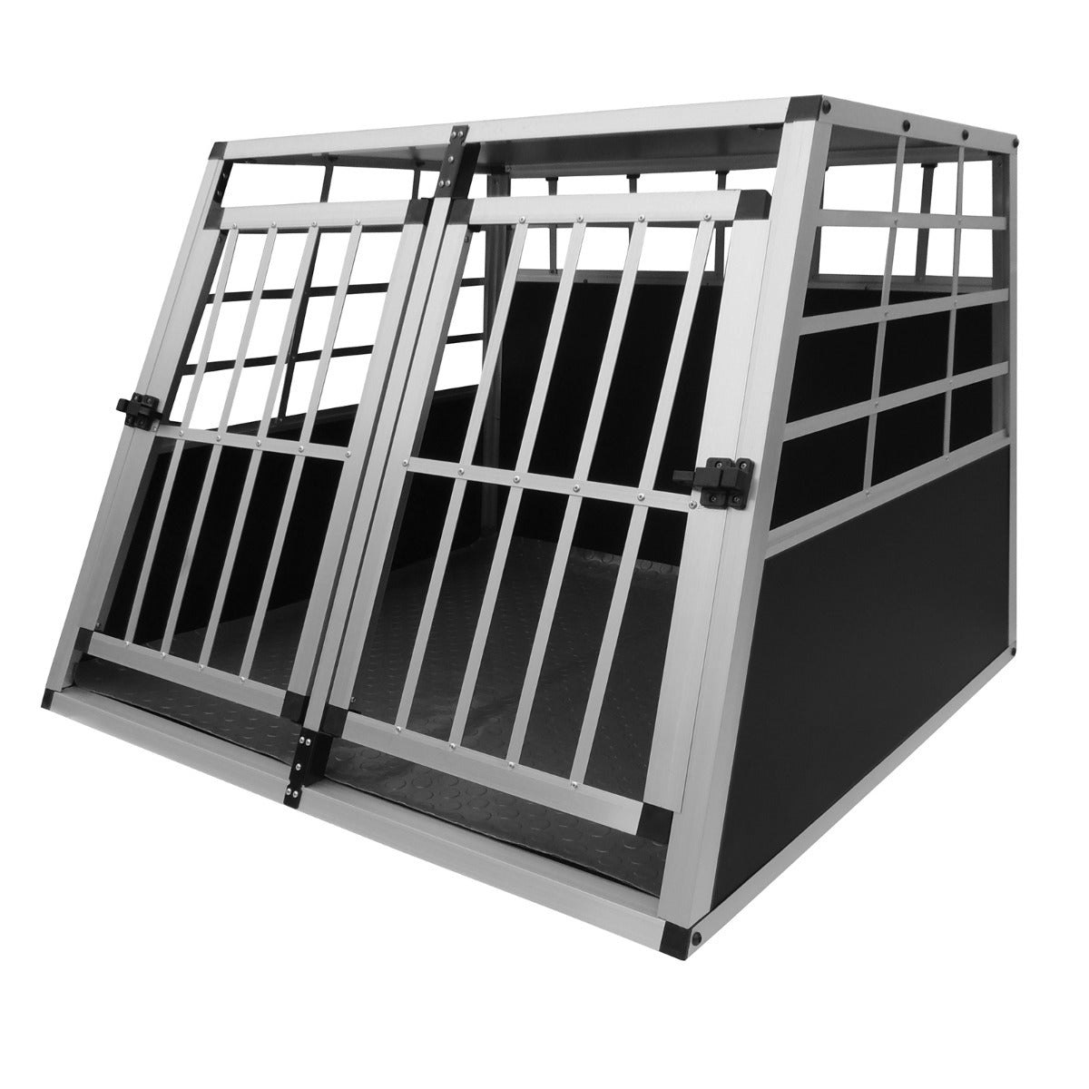 Monstershop Grey Car Dog Pet Crate - Double Doors Large
