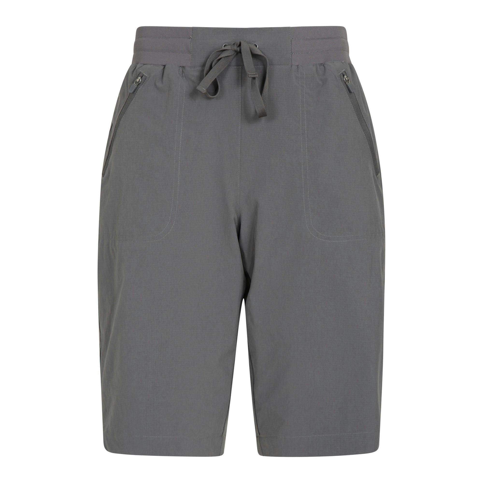 Mountain Warehouse Women's Dark/Grey Explorer Long Shorts - 8 Uk - 88% Polyamide/12% Elastane