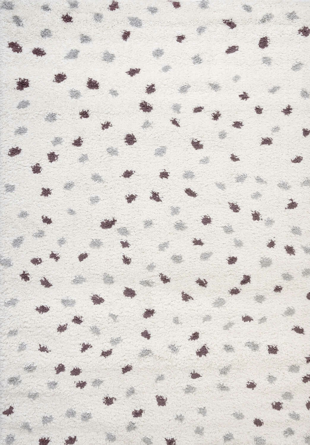 Rackhams Grey/Purple Moodi Shaggy Plumetis Rug - 200X290 Cm