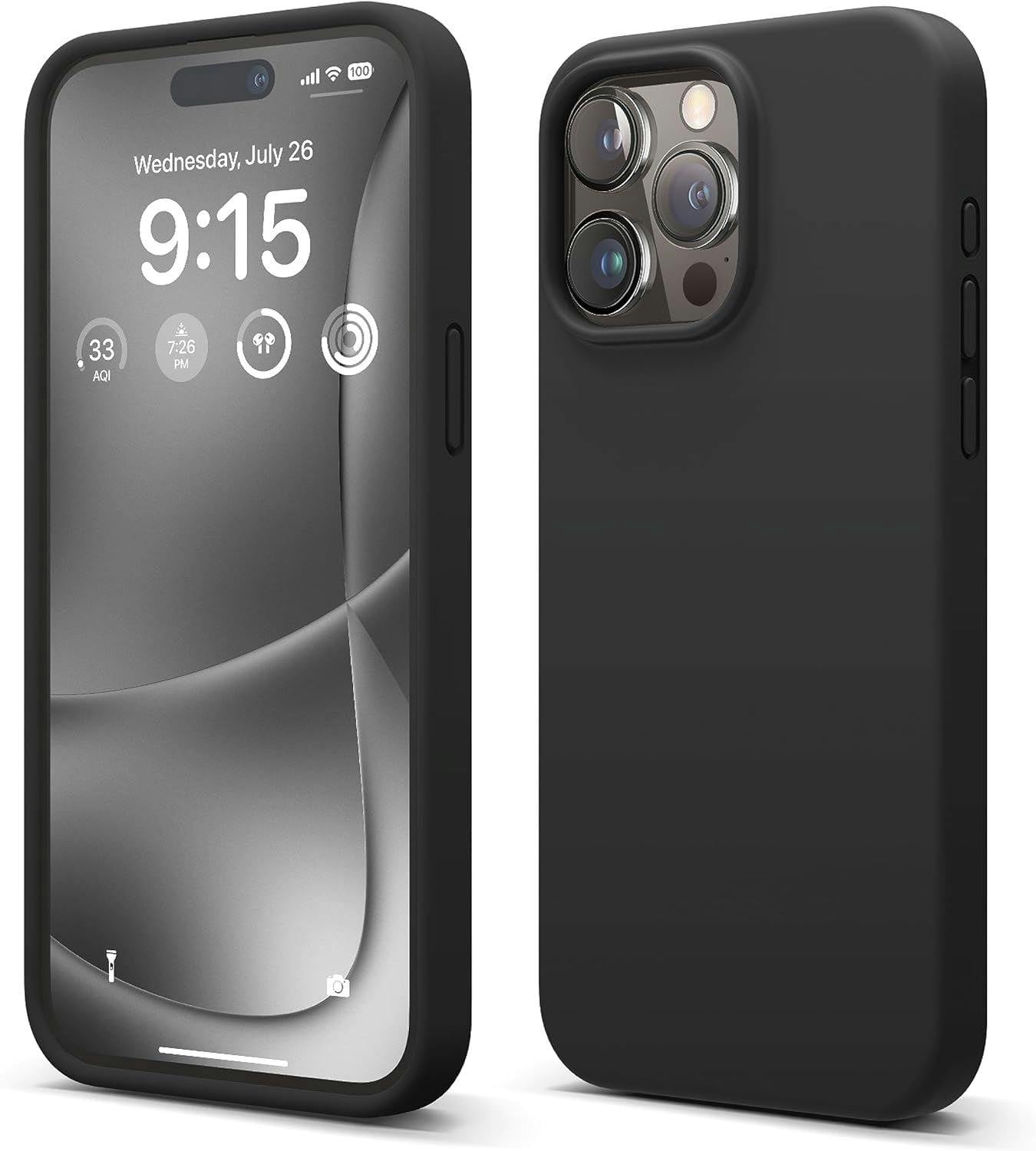 Bmw Black Signature Liquid Silicone Case For Iphone 15 Pro Max 6.7" - Bmhmp15xsilbk2