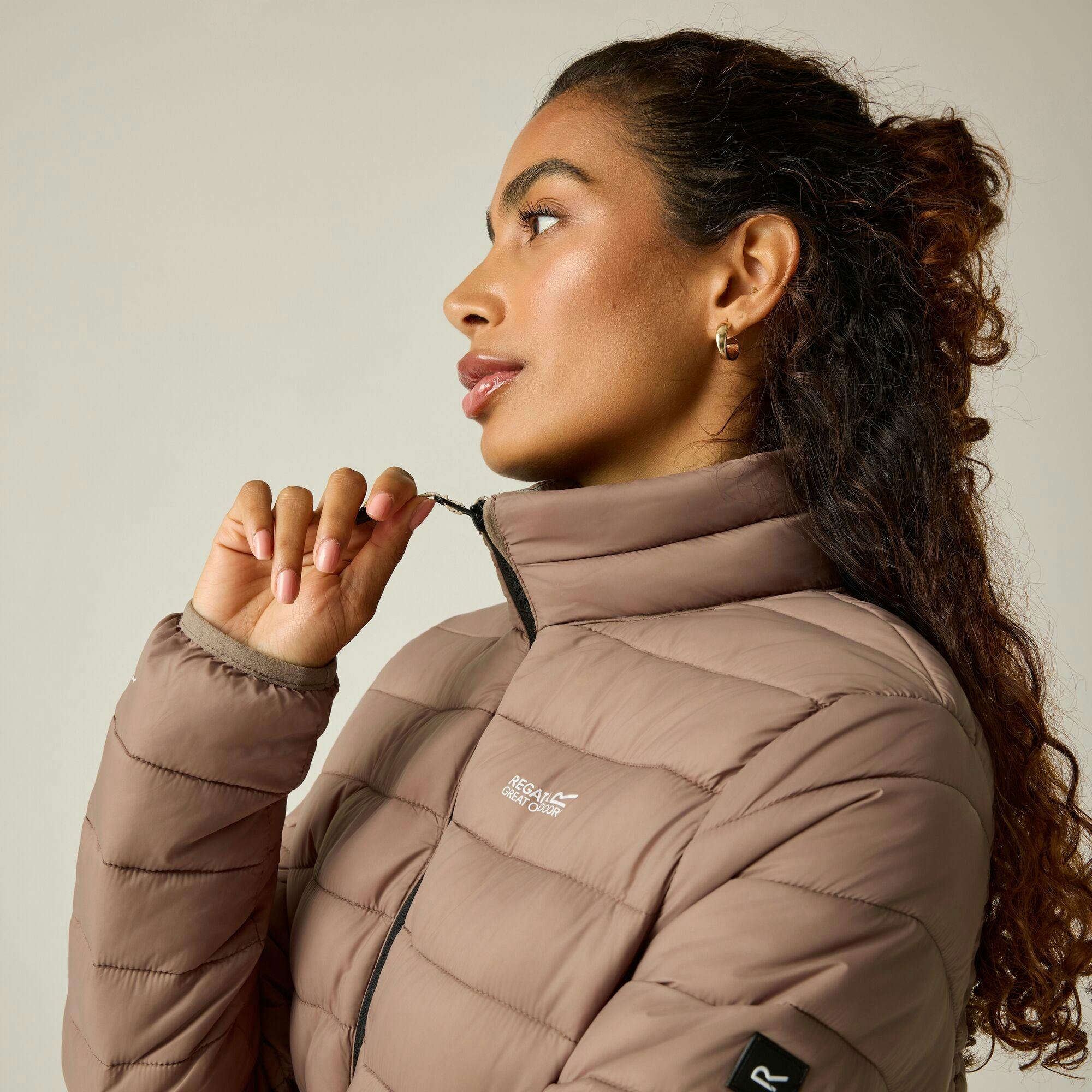 Regatta Women's Light Marizion Quilted Jacket - Mocha/ Vanilla - 16 Uk - Mocha/ Vanilla - 100% Polyamide