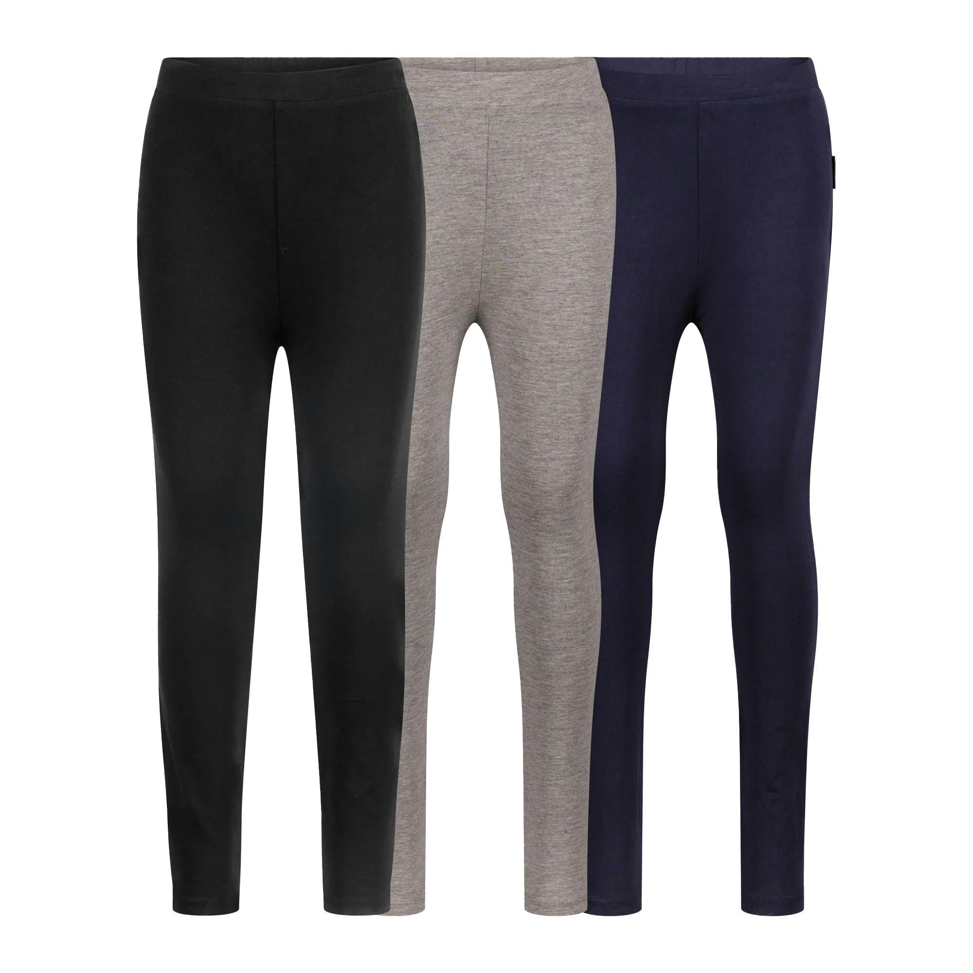 Trespass Girls Brinklie Leggings (Pack Of 3) - Multicoloured - 9-10 Years - Multicoloured - 95% Cotton/5% Elastane