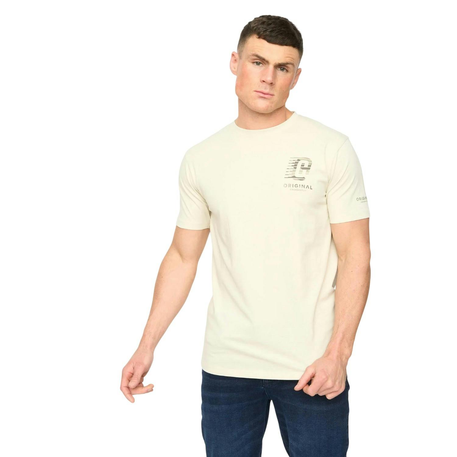 Crosshatch Men's Winchamp T-Shirt - Neutral - L - Neutral - 100% Cotton