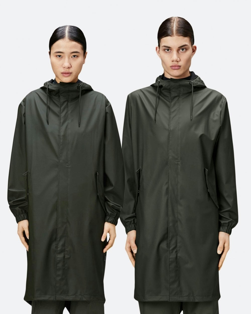 Rains Unisex Green Fishtail Parka - 03 - 03 - Xs