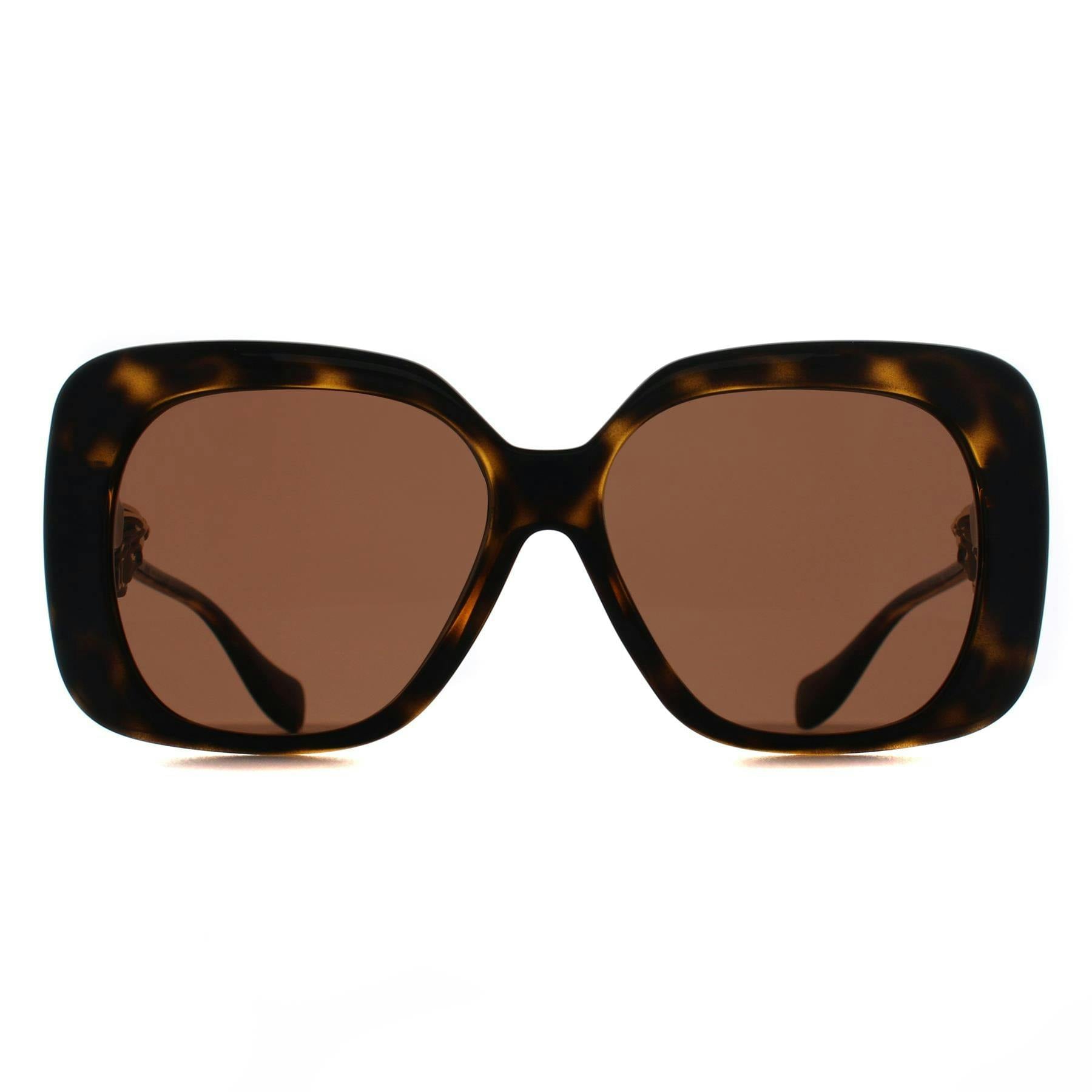 Versace Brown Ve4499u 108/73 Woman Sunglasses Injected Turtle Squared Normal - Image 7