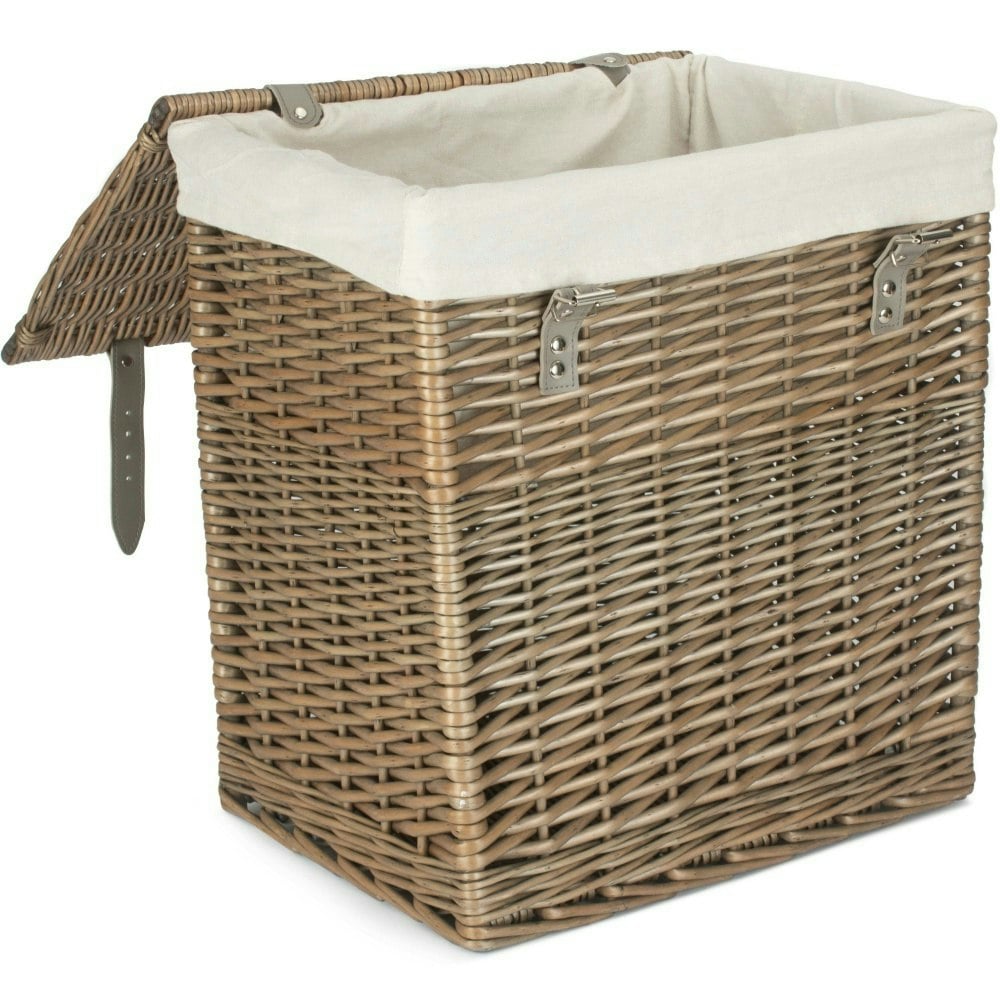 Red Hamper Large Boutique Antique Wash Storage Laundry Basket With Lining