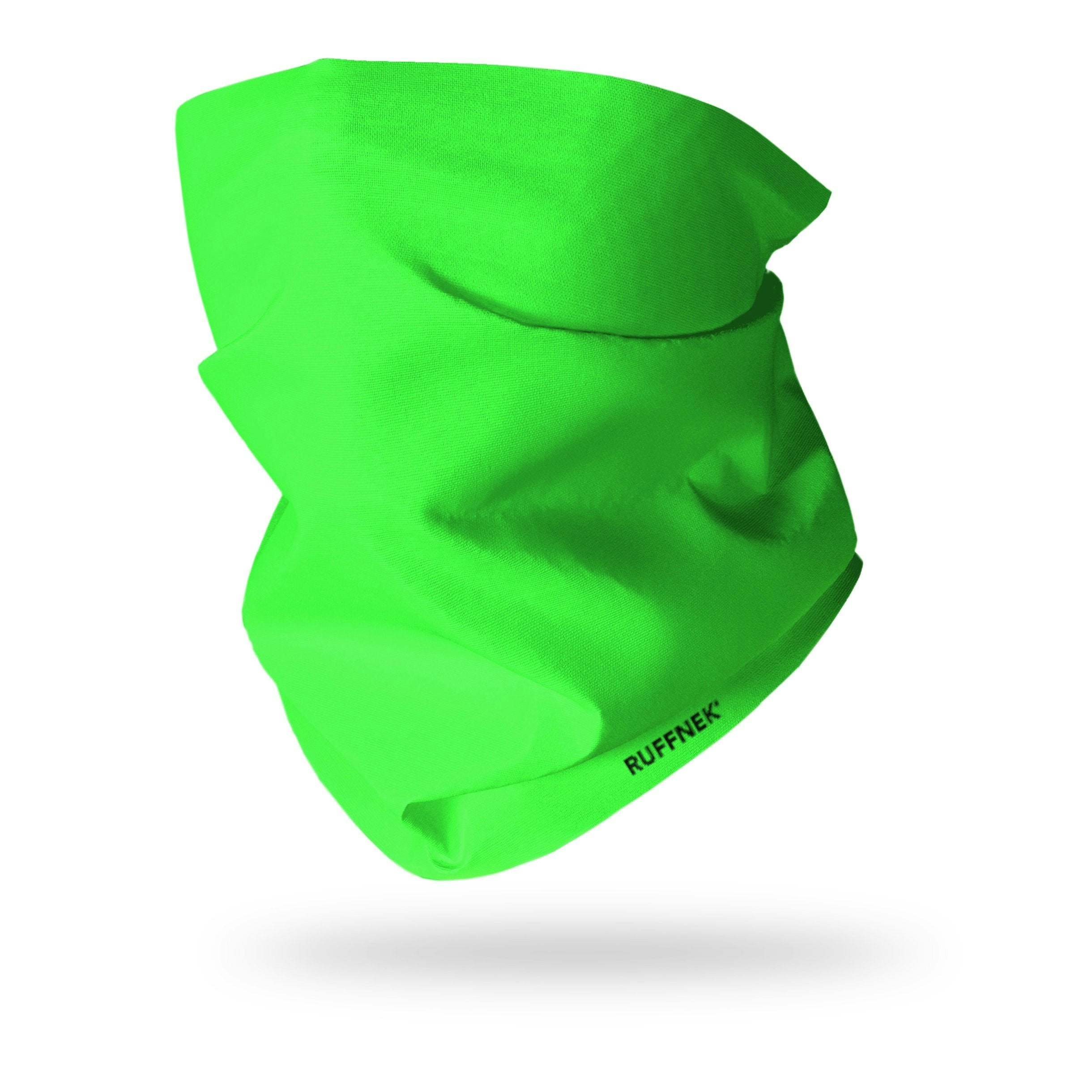 Ruffnek Unisex Green Fluorescent Snood Tube Scarf - Neon