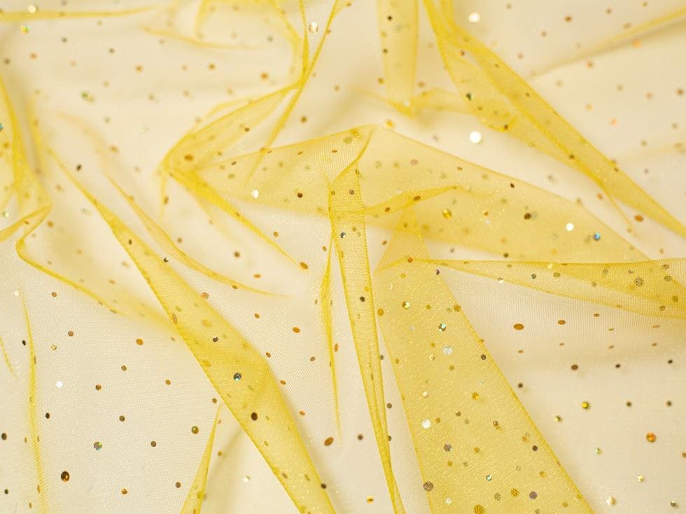 Minerva Lilac/Light Core Range Sequin Tulle Net Fabric - Plain Design Dressmaking Fabric, 150 Cm / 60" Wide - Per Metre - Mango