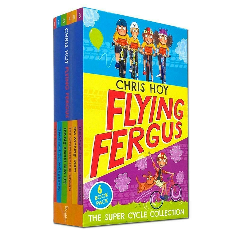 Piccadilly Press Boys Chris Hoy Flying Fergus The Super Cycle 6 Book Set - Cycle Search And Rescue Winning T..