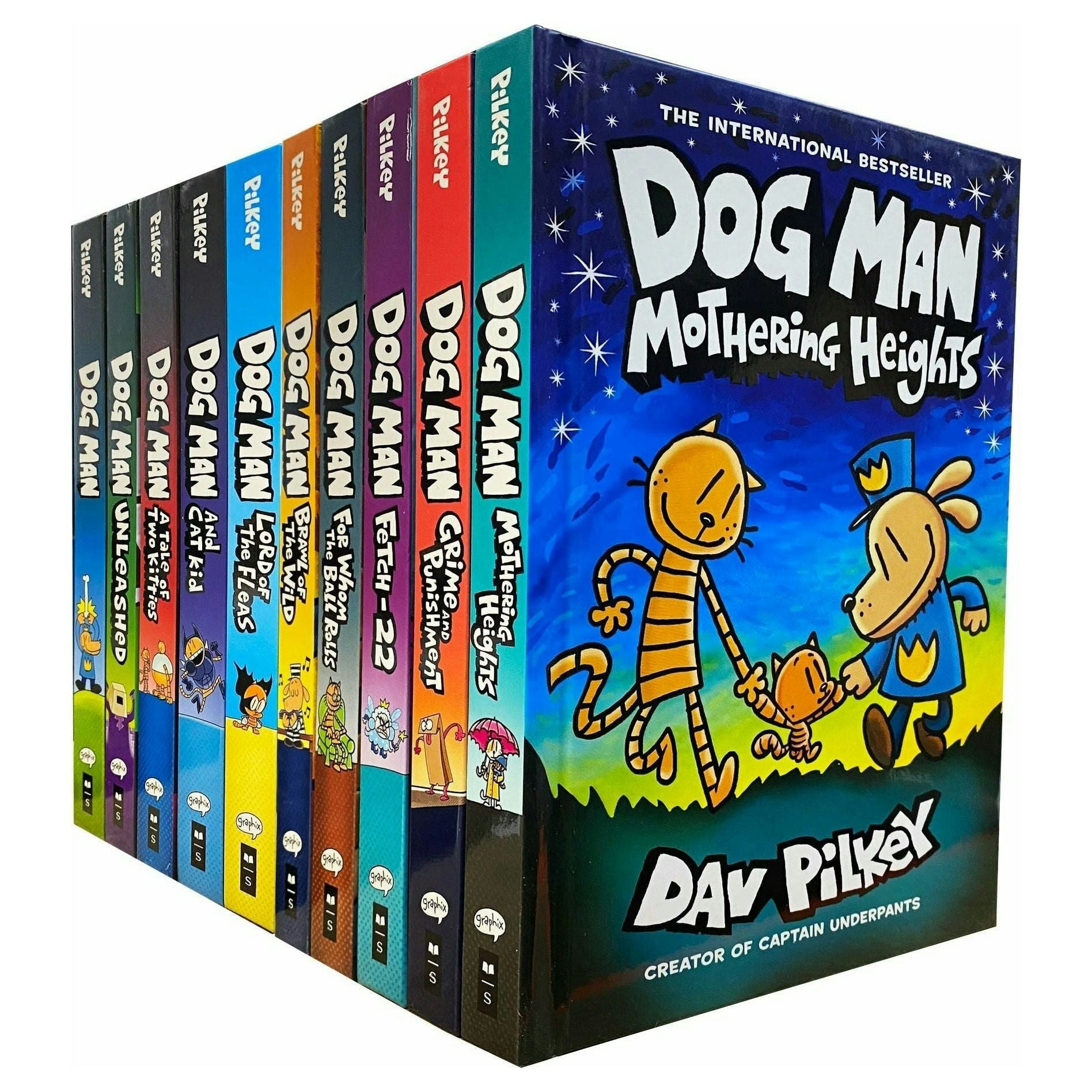Scholastic Dog Man Series Books Collection Set By Dav Pilkey Size 10