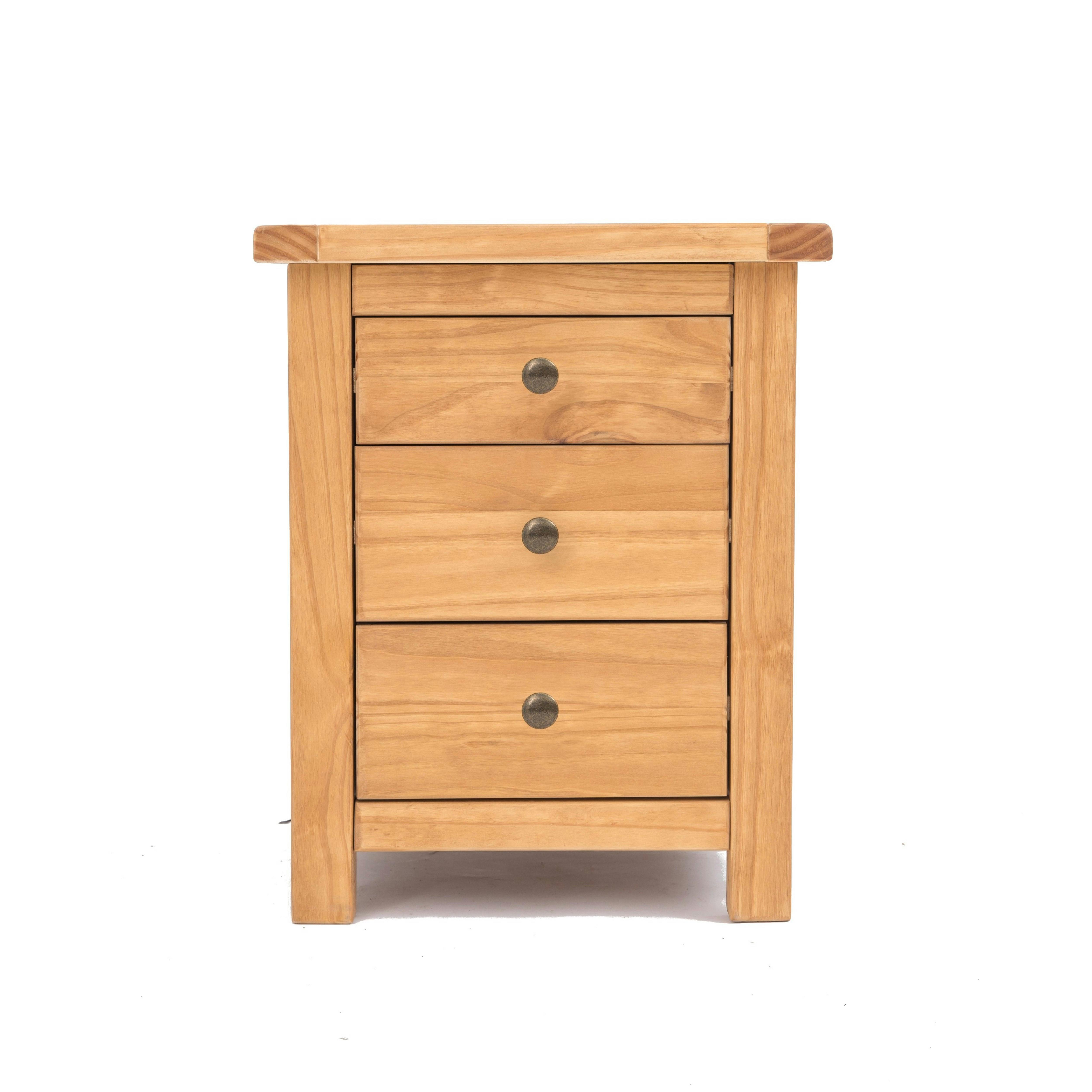 Cabinet Bits Unisex Light Brown Lugo Drawer Bedside Table In Size 3 - Image 3