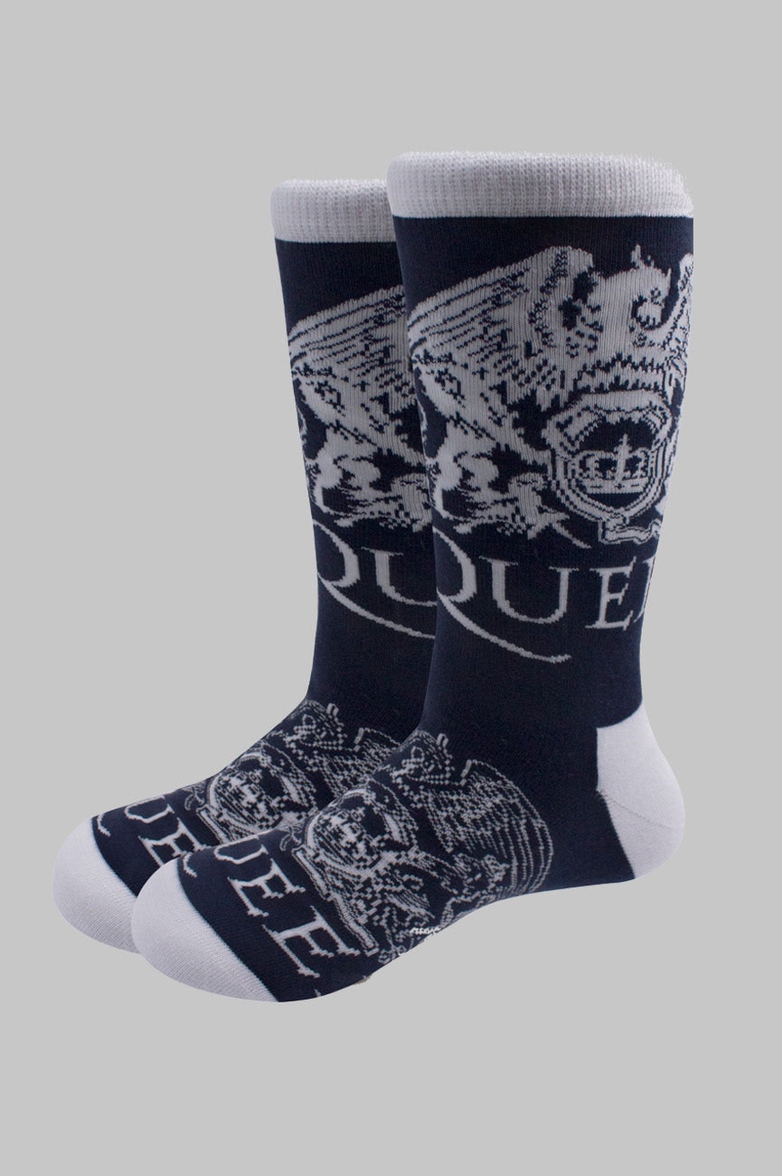 Paradiso Clothing Men's White Queen Crests Socks