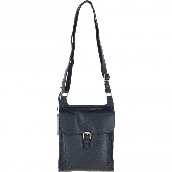 Ashwood Women's Grain Vintage Small Leather Travel Shoulder Bag - One Size - Leather - Navy