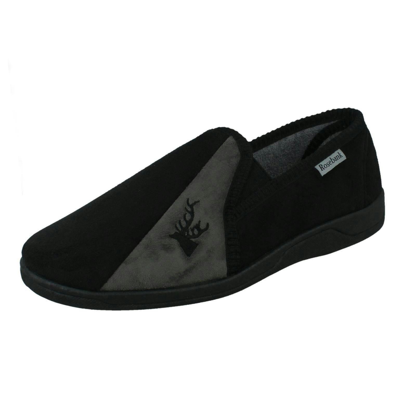 Rosebank Men's Black Slippers Daniel - Uk 9