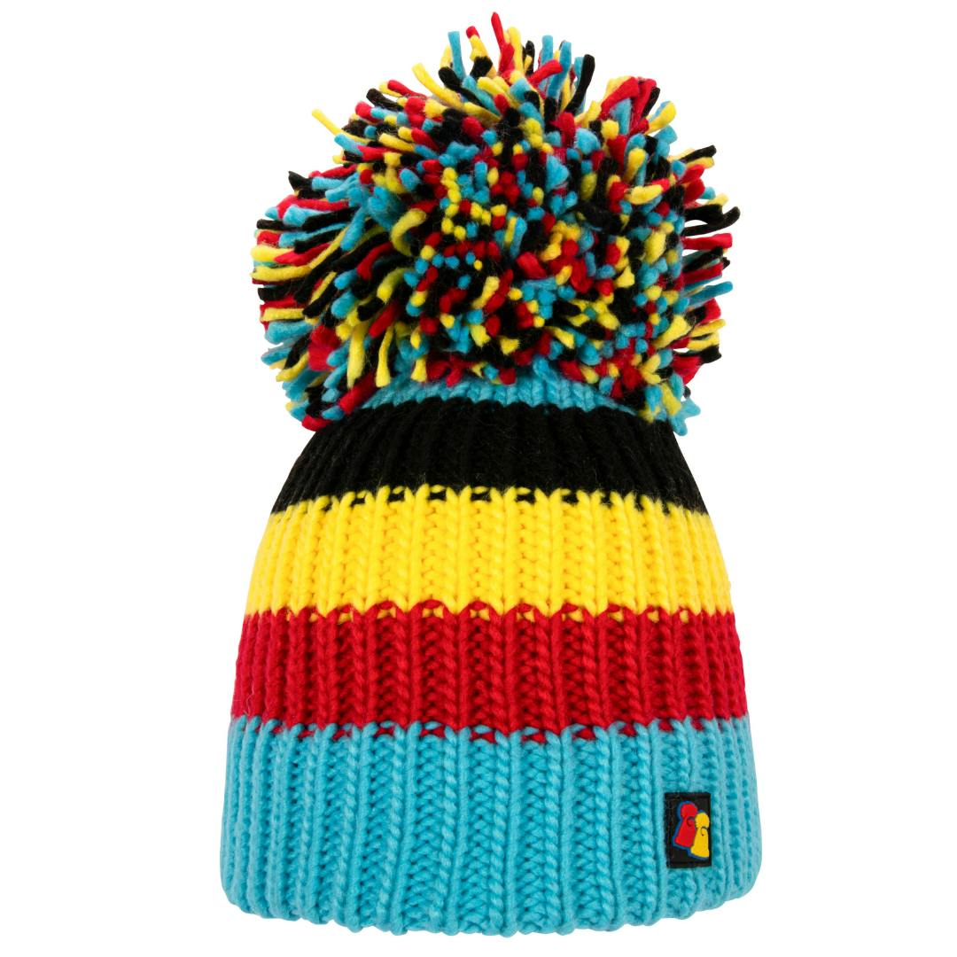 Big Bobble Hats Unisex Blue/Red/Yellow Belgian Beast