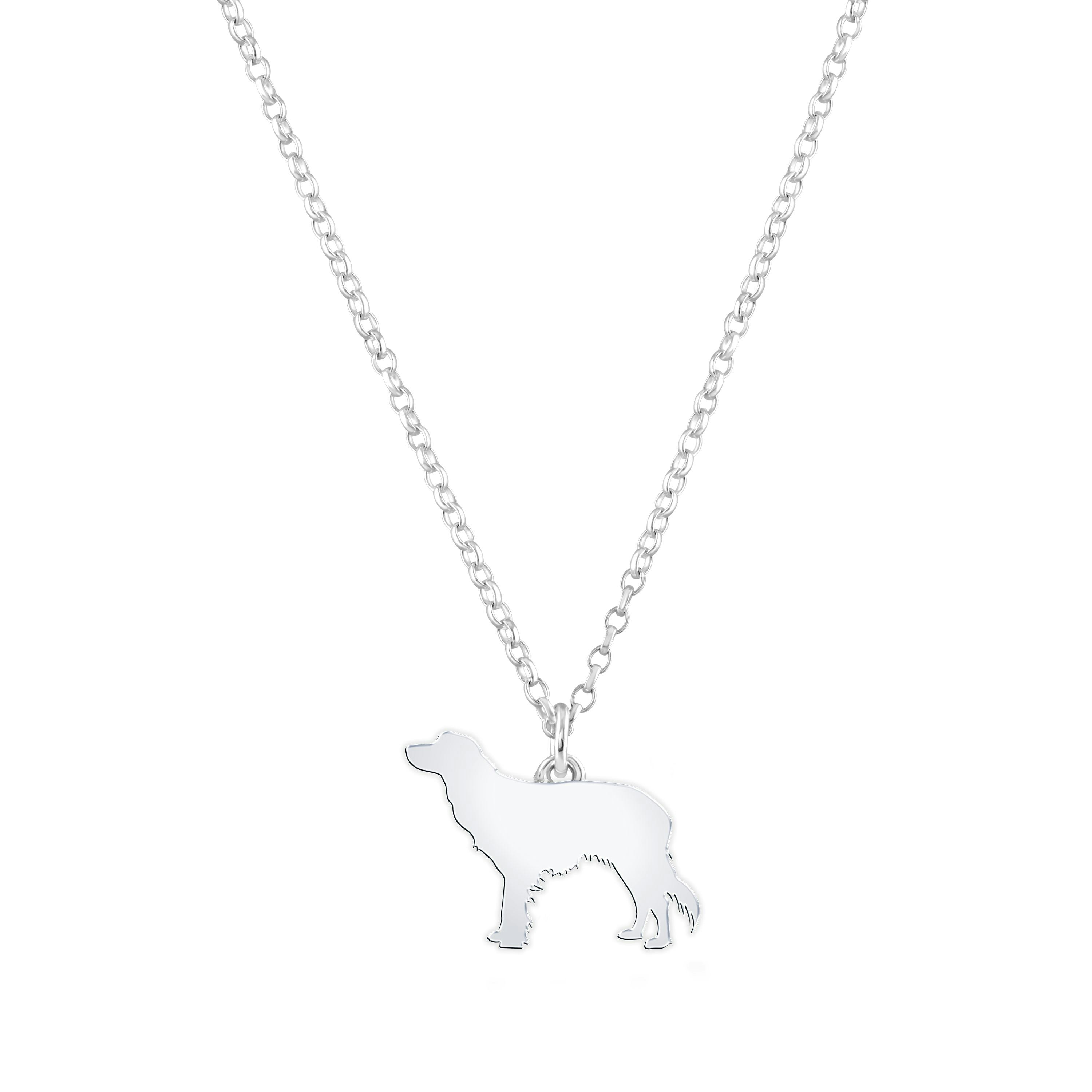 Mylee London Silver Kooikerhondje Silhouette Necklace - Personalised - No