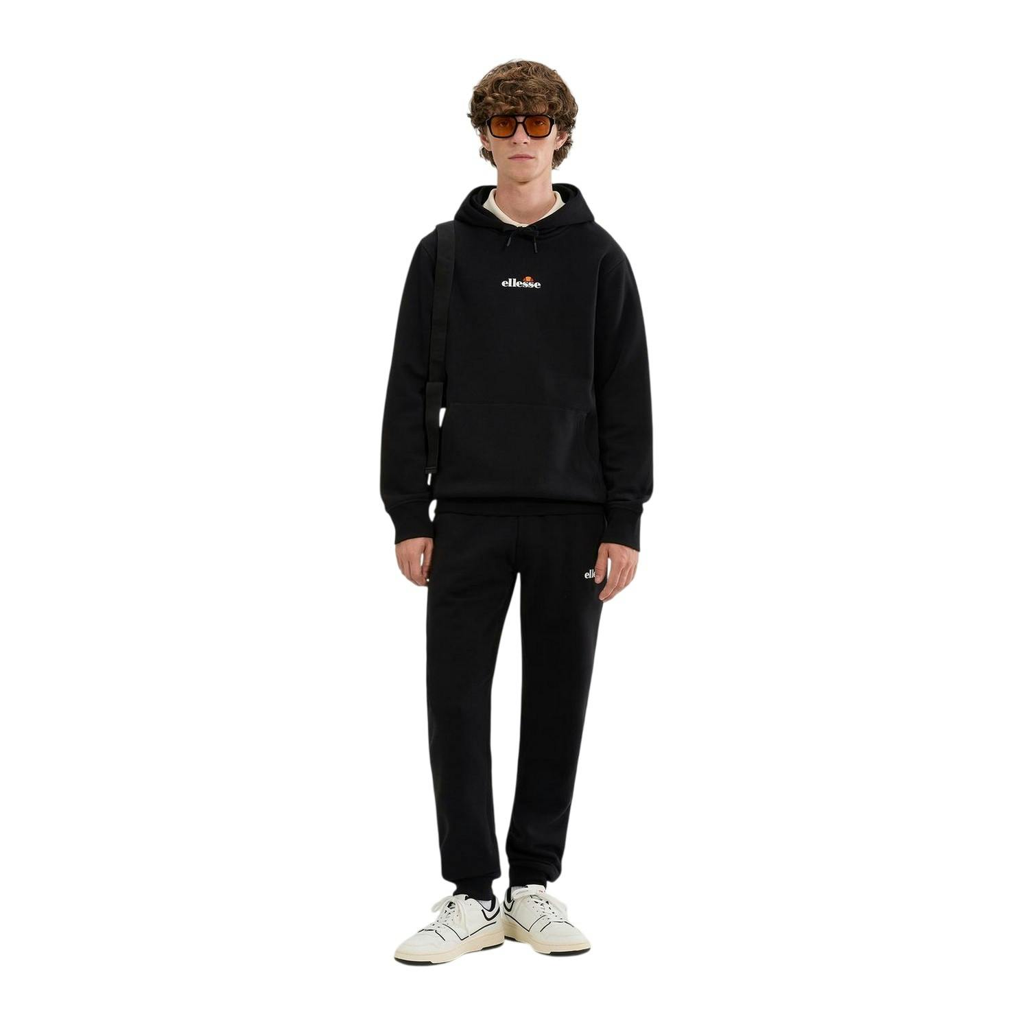 Ellesse Men's Black Pershuta 2 Pullover Hoodie - S - 70% Cotton/30% Polyester