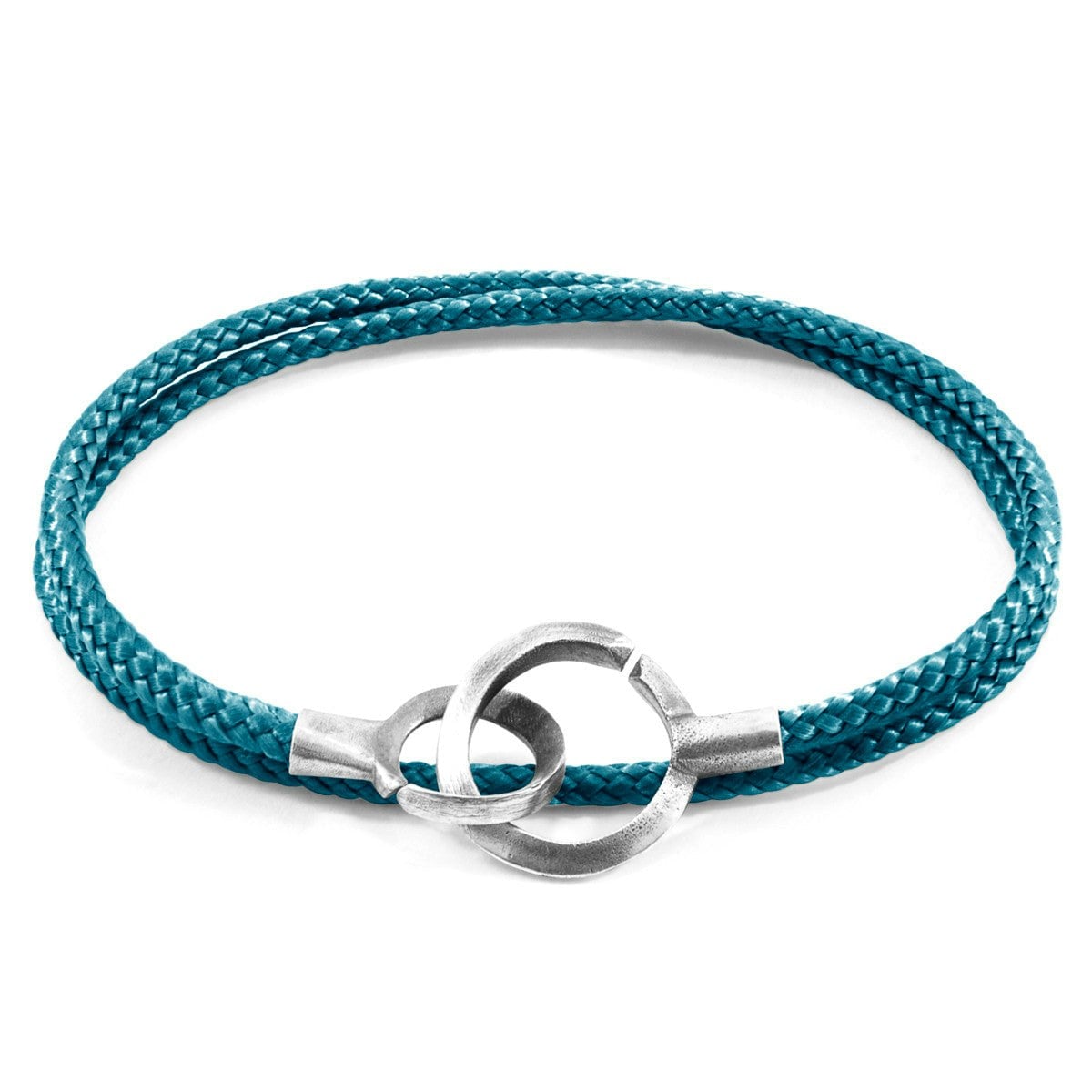 Anchor & Crew Blue/Silver Ocean Montrose And Rope Bracelet - L - 23Cm