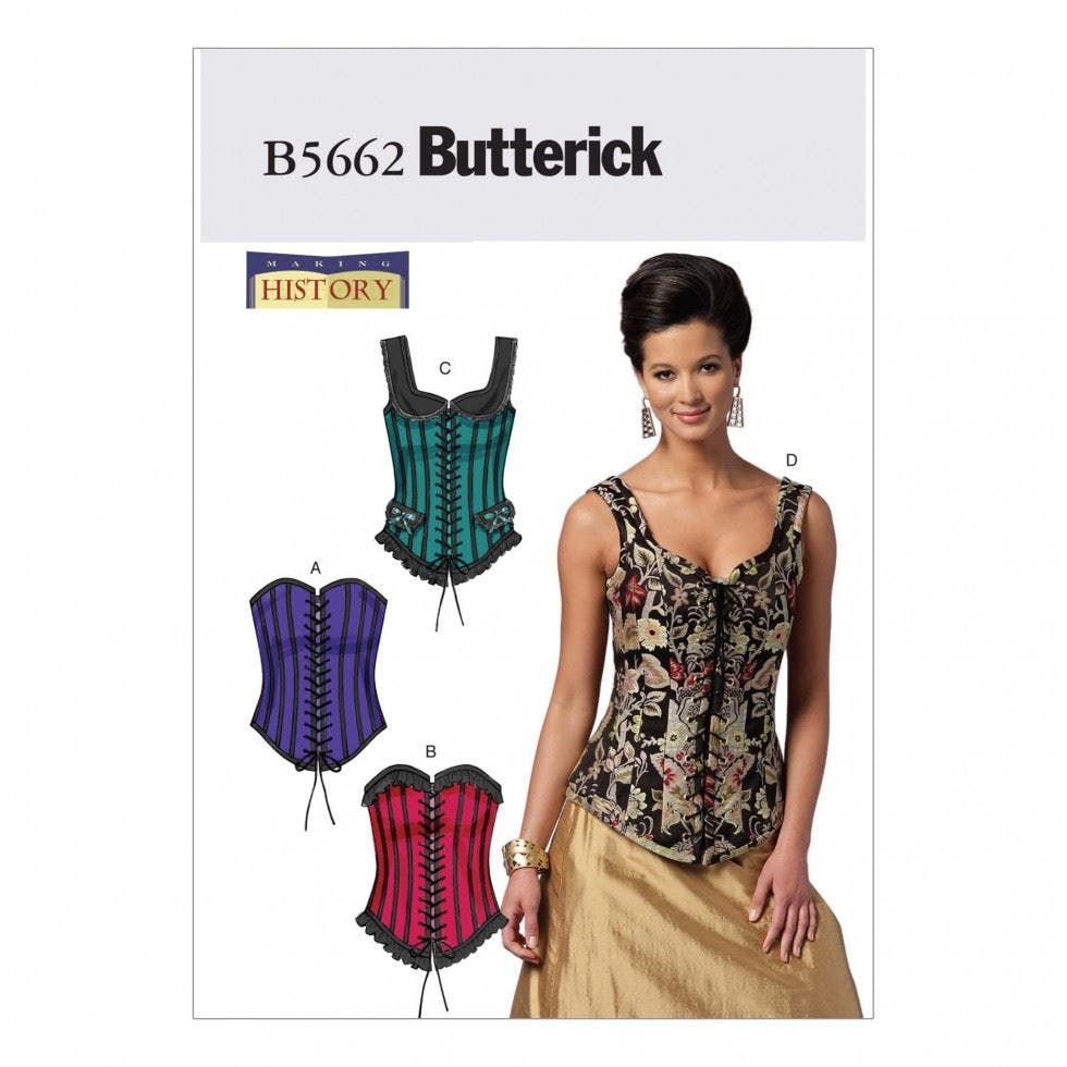 Butterick Women's Sewing Pattern 5662, Corsets For 6-8-10-12-14 - Advanced - 14-16-18-20
